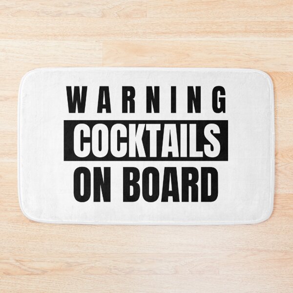 Item preview, Warning Cocktails on Board designed and sold by PinkArtDesigns.