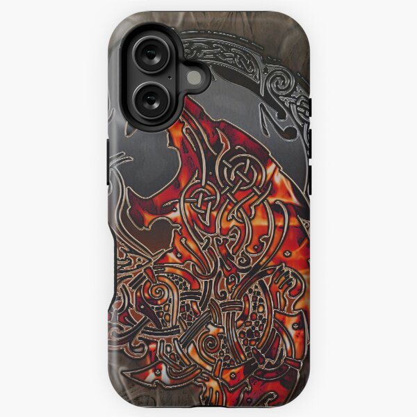 Aperçu de l'œuvre Art mural viking de la mythologie nordique Fenrir Wolf créée et vendue par Wallart-AnArt.