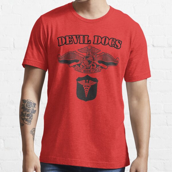 Navy Devil Docs - Fleet Marine Force and Corpsman Essential T-Shirt
