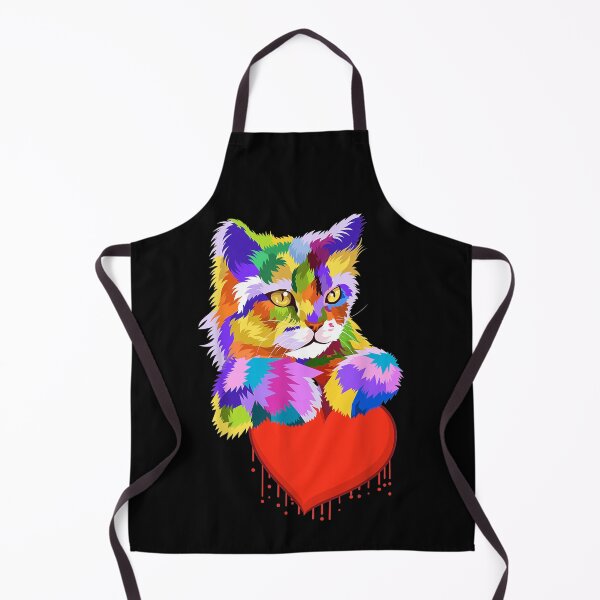 Item preview, Colorful Cat for Kitten Lovers Kitty Adoption Dripping Heart designed and sold by NaomiTankersly.