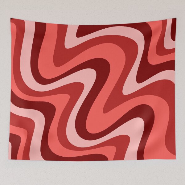 Item preview, Minimalist Shades of Wavy Red Lines designed and sold by A.X. Bates.