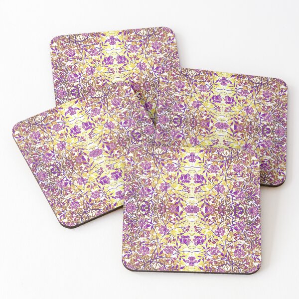 Item preview, Jasmine by William Morris - Faded Yellow Green Brown Purple Floral Vintage Pattern Variation designed and sold by PatternPerfect.