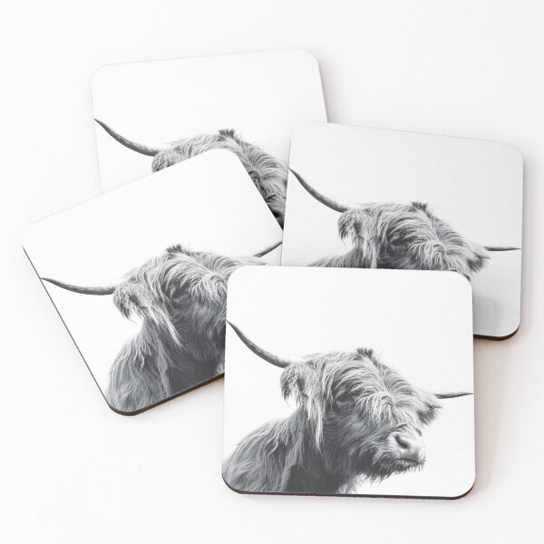 Item preview, Majestic Highland cow black and white designed and sold by Patrik Lovrin.