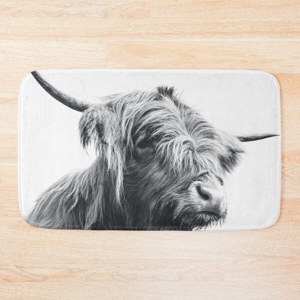 Item preview, Majestic Highland cow black and white designed and sold by Patrik Lovrin.
