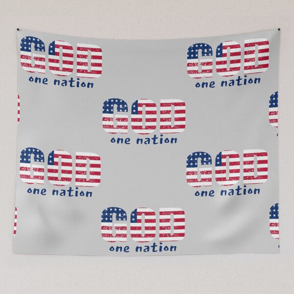 Item preview, God one nation American flag designed and sold by smallcatvn.