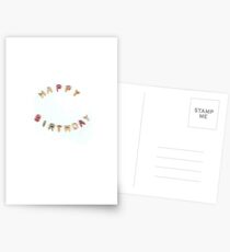 Happy Birthday Alphabet Soup Postcards