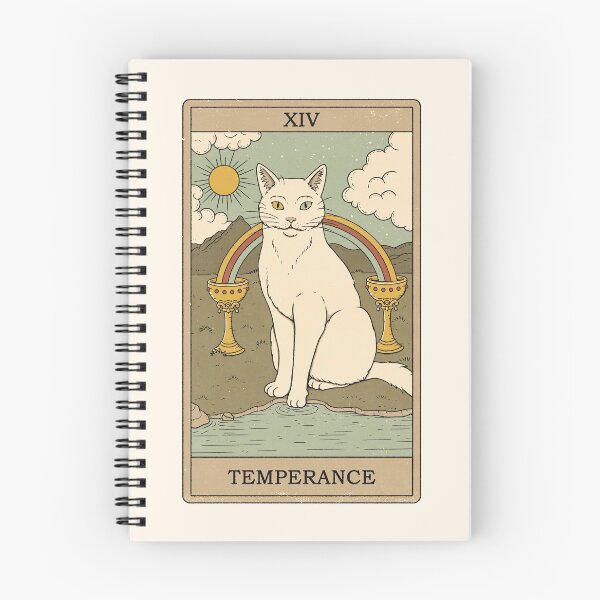 Artikelvorschau, Mäßigkeit - Katzen Tarot entworfen und verkauft von Thiago Corrêa.