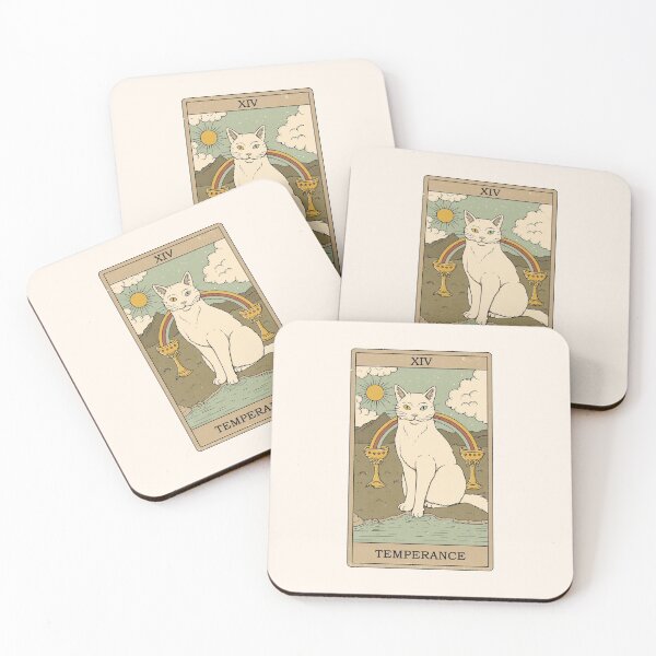 Artikelvorschau, Mäßigkeit - Katzen Tarot entworfen und verkauft von Thiago Corrêa.