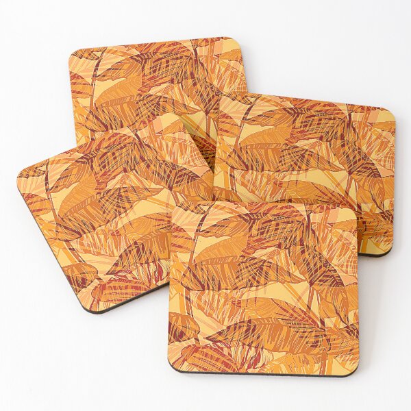 Item preview, Tangerine And Burnt Orange Tropical Leaves Pattern designed and sold by DEC02.