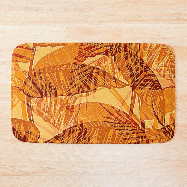 Item preview, Tangerine And Burnt Orange Tropical Leaves Pattern designed and sold by DEC02.