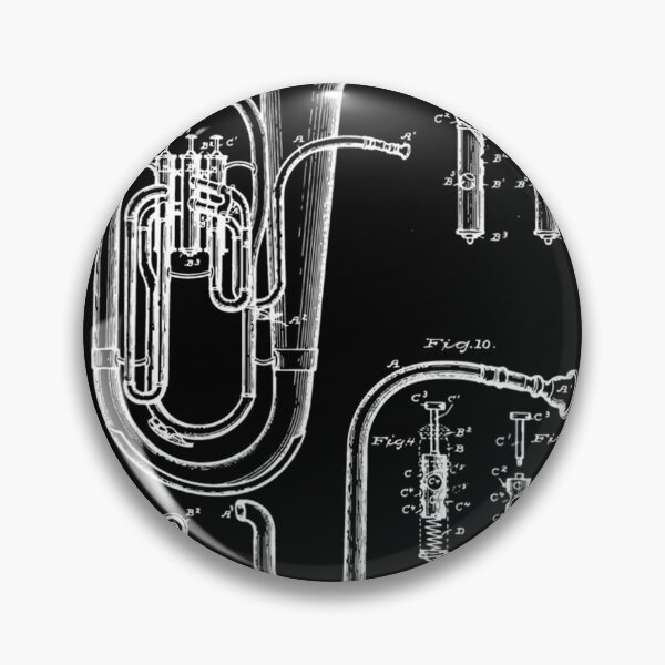 Item preview, Tuba Patent Graphic Blueprint Tuba player designed and sold by DorotheaBertram.