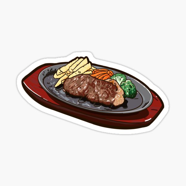 Aperçu de l'œuvre Steak sur une assiette grésillante créée et vendue par JCT Momo.