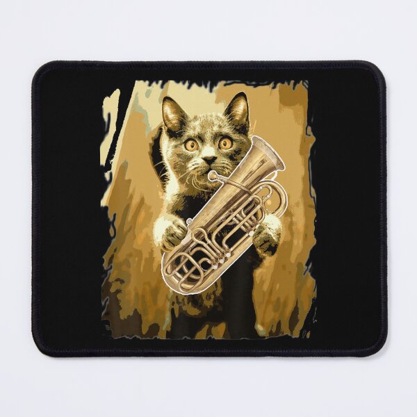 Item preview, Tuba Player funny Cat Playing Tuba designed and sold by DorotheaBertram.