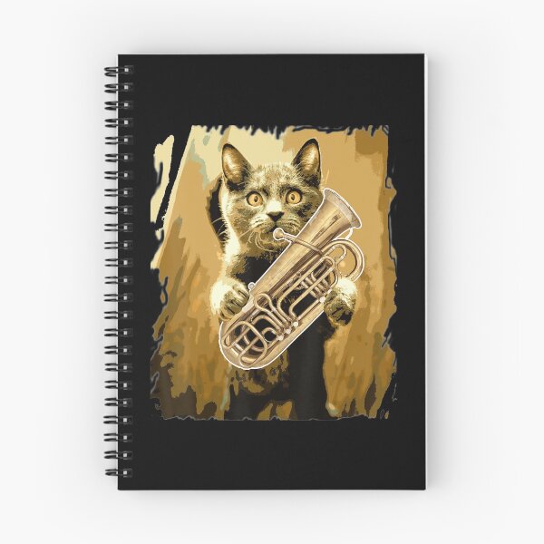 Aperçu de l'œuvre Joueur de tuba chat drôle jouant du tuba créée et vendue par DorotheaBertram.