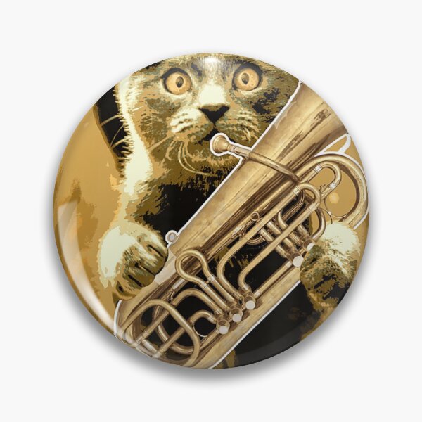 Item preview, Tuba Player funny Cat Playing Tuba designed and sold by DorotheaBertram.