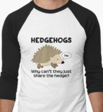 Hedgehog Pun Men's Baseball ¾ T-Shirt