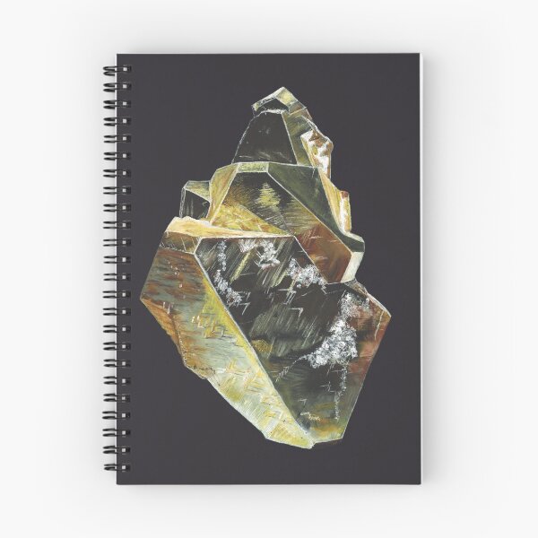 Item preview, Drawing of a Pyrite crystal in oil pastel designed and sold by ThalerSlama.