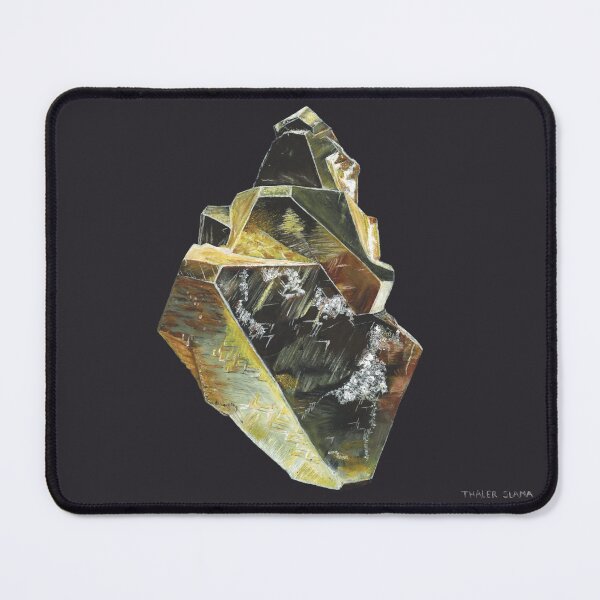 Item preview, Drawing of a Pyrite crystal in oil pastel designed and sold by ThalerSlama.