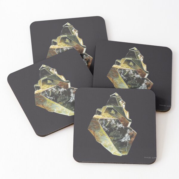 Item preview, Drawing of a Pyrite crystal in oil pastel designed and sold by ThalerSlama.