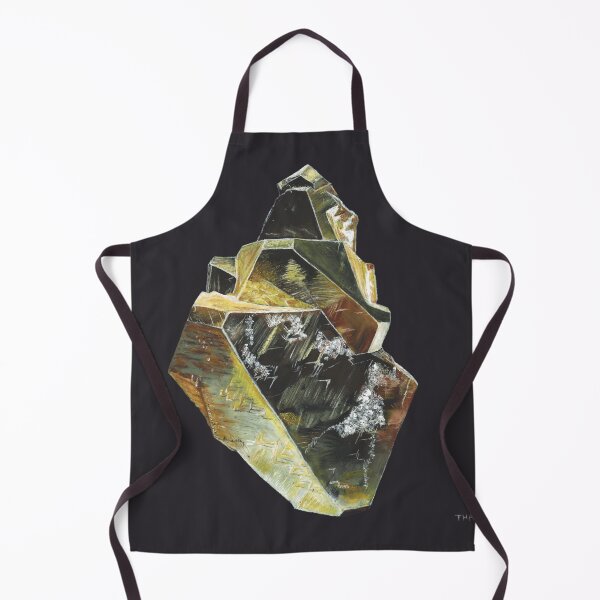 Item preview, Drawing of a Pyrite crystal in oil pastel designed and sold by ThalerSlama.
