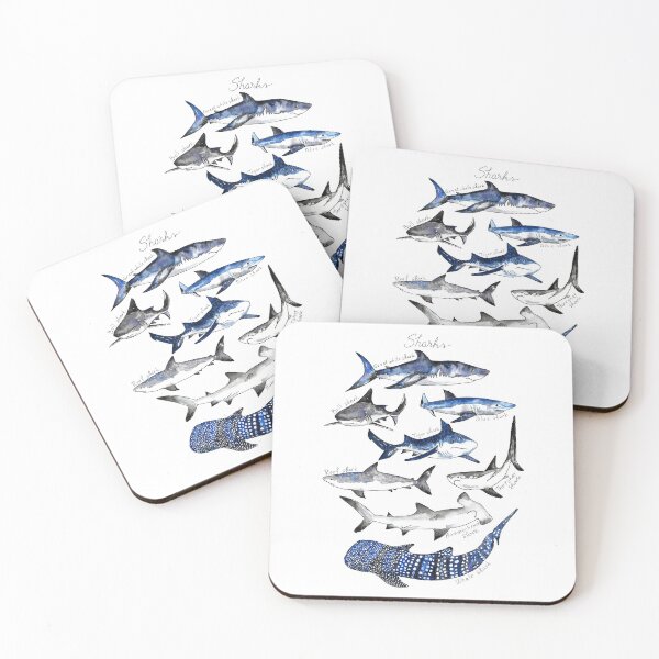 Item preview, Sharks Watercolor Chart designed and sold by complete77.