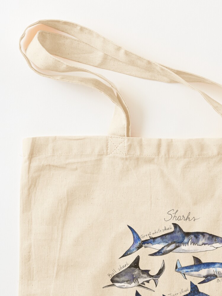 Sharks Watercolor Chart | Tote Bag