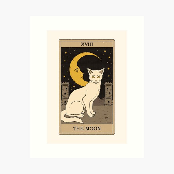 The Moon- Cats Tarot Art Print