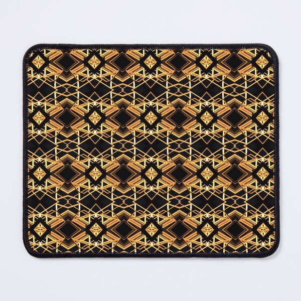 Item preview, Golden and black multi straight and curved shapes geometric abstraction by Code03 designed and sold by Code03.