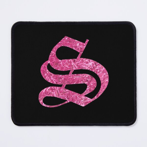 Item preview, The Letter S- Capital Pink Glitter Gothic designed and sold by TheLykosApparel.