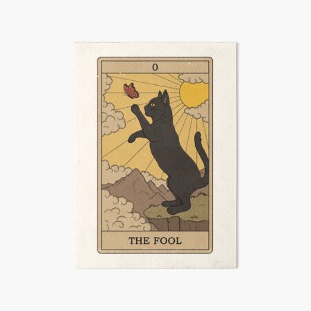 The Fool - Cats Tarot Art Board Print