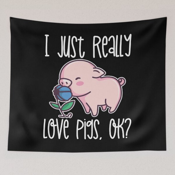 Item preview, I Just Really Love Pigs, OK? graphic designed and sold by theodoros20.