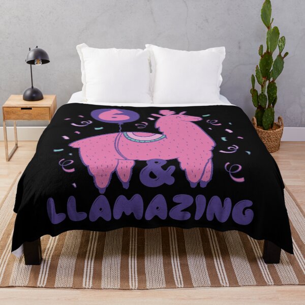 Item preview, Llamazing 6th Birthday 6 Years Old Llama Girls Kids Gift design designed and sold by theodoros20.