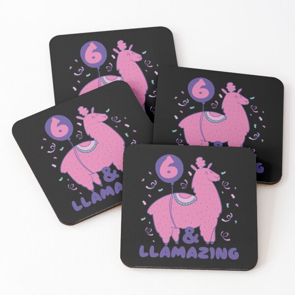 Item preview, Llamazing 6th Birthday 6 Years Old Llama Girls Kids Gift design designed and sold by theodoros20.