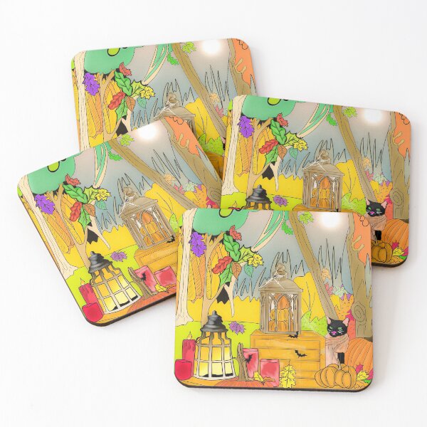 Item preview, Halloween lanterns in the forest. designed and sold by Catherine  Milchard.