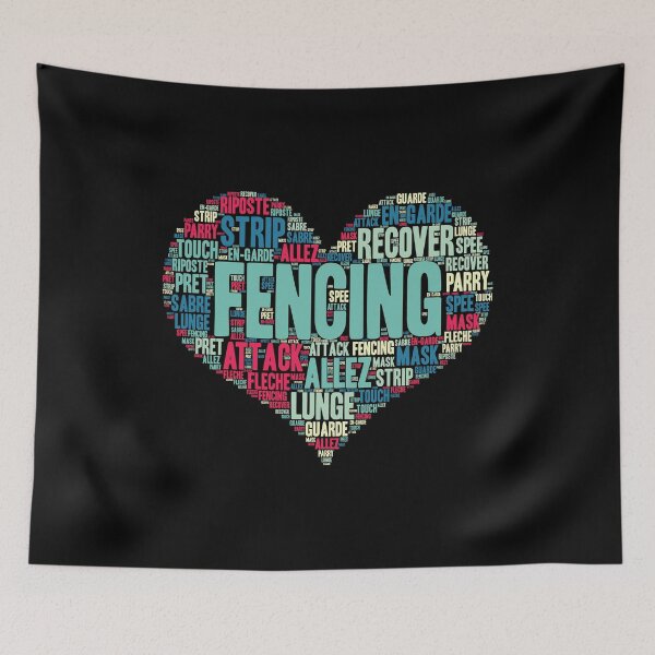 Item preview, Fencing Heart Saber Epee Fence Gift design designed and sold by theodoros20.