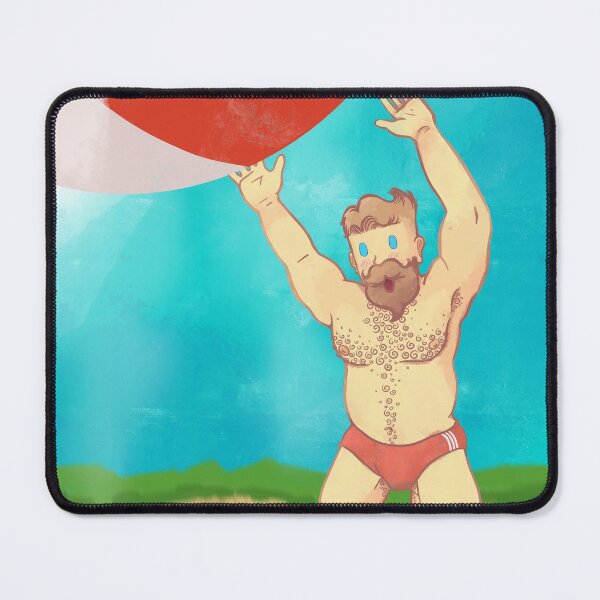 Beard on the beach Mouse Pad