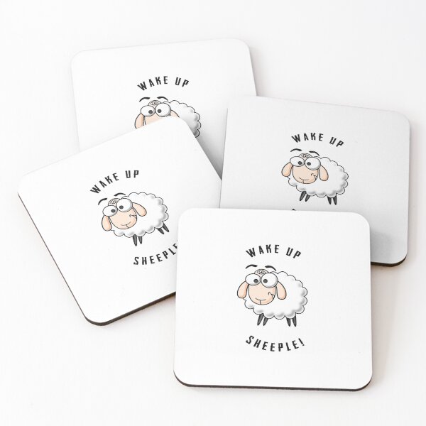 Item preview, "Wake up sheeple!" Sticker designed and sold by CARETAHARRY.