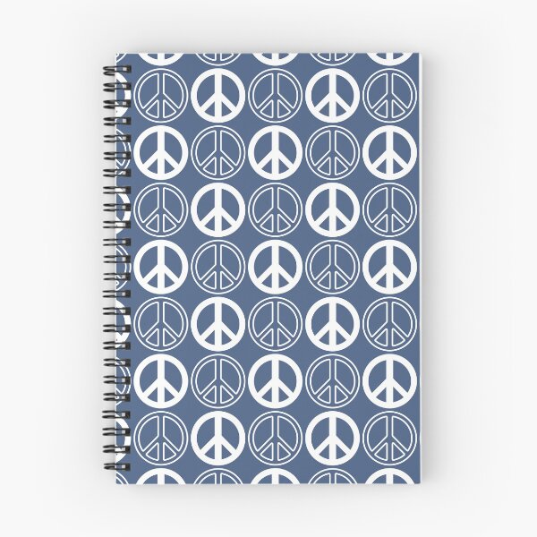 Item preview, Dusky Blue and White Peace Signs Pattern designed and sold by HHeartsDesigns.