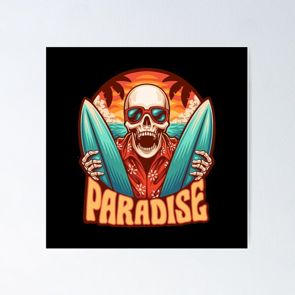 Item preview, Surf Skull paradise designed and sold by itwasallmydream.