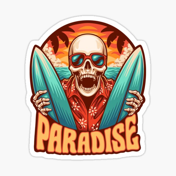 Item preview, Surf Skull paradis designed and sold by itwasallmydream.