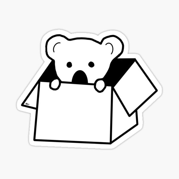 "Box Koala" Sticker for Sale by emoalmond Redbubble