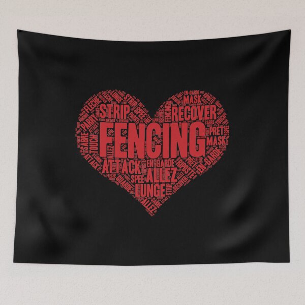 Item preview, Fencing Heart Saber Epee Fence Gift design designed and sold by theodoros20.