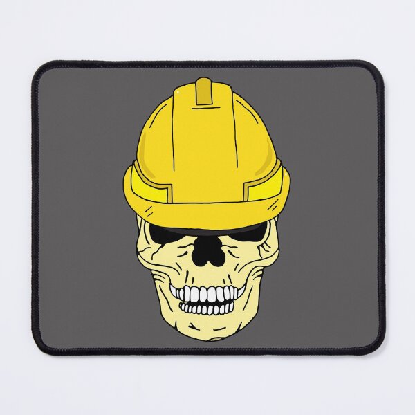 Item preview, Skull Wearing Construction Helmet designed and sold by HotHibiscus.