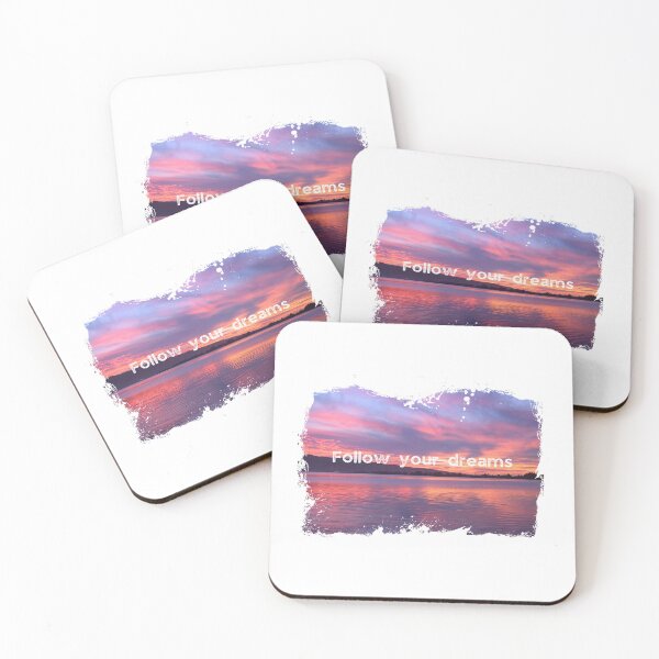 Item preview, Follow Your Dreams Pink Sunset Over Water designed and sold by GasconyPassion.