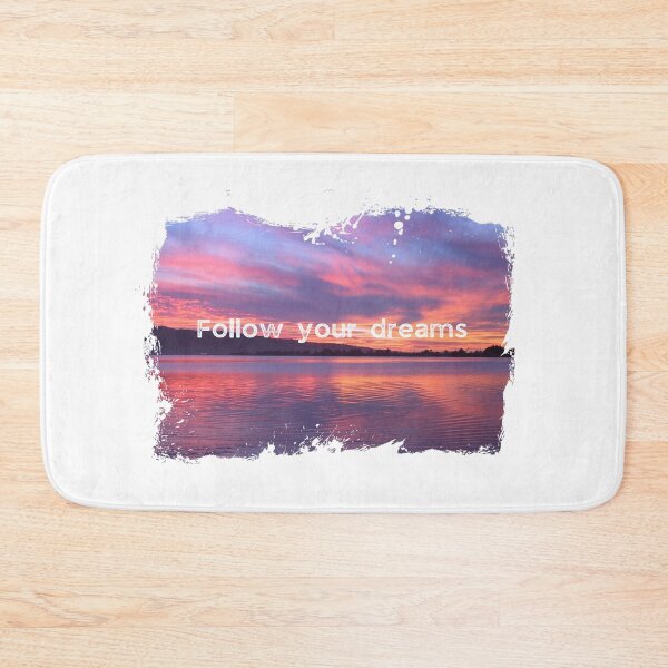 Item preview, Follow Your Dreams Pink Sunset Over Water designed and sold by GasconyPassion.