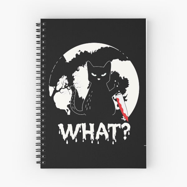 Item preview, Gato ¿Qué? Gato negro asesino con cuchillo designed and sold by Koutous.