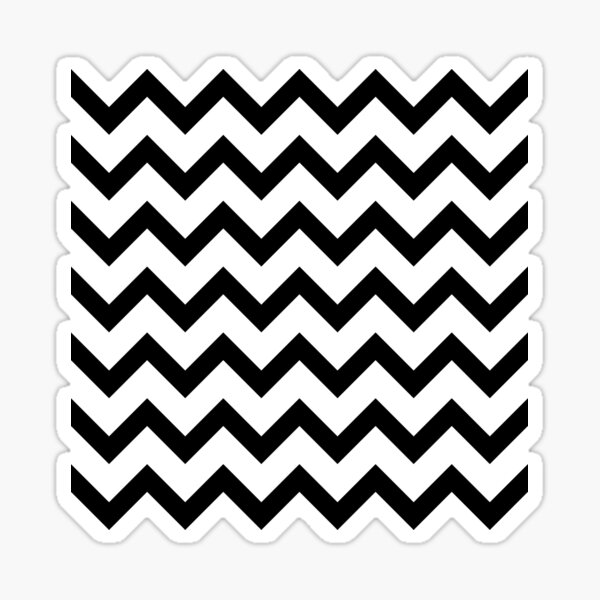Simple Black and white Chevron pattern Sticker