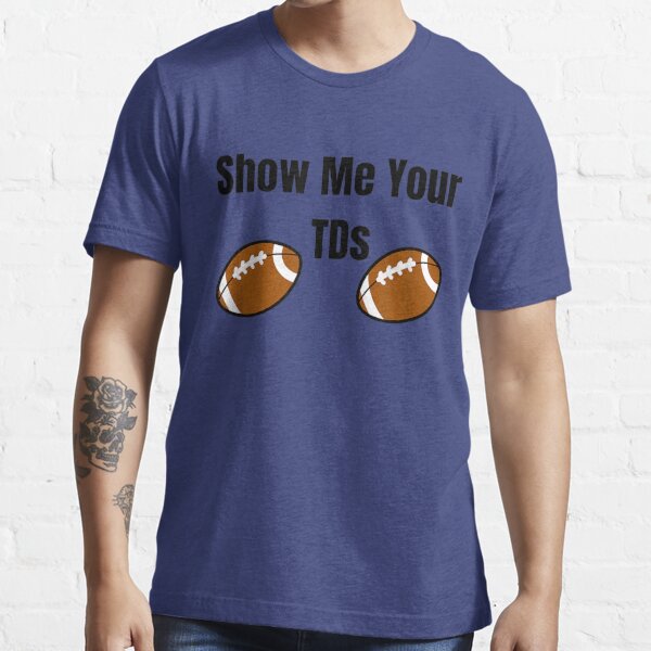 PositivePartyShop Show Me Your TDS Shirt, Funny Football Shirt, Women's, Size: 3XL, Purple