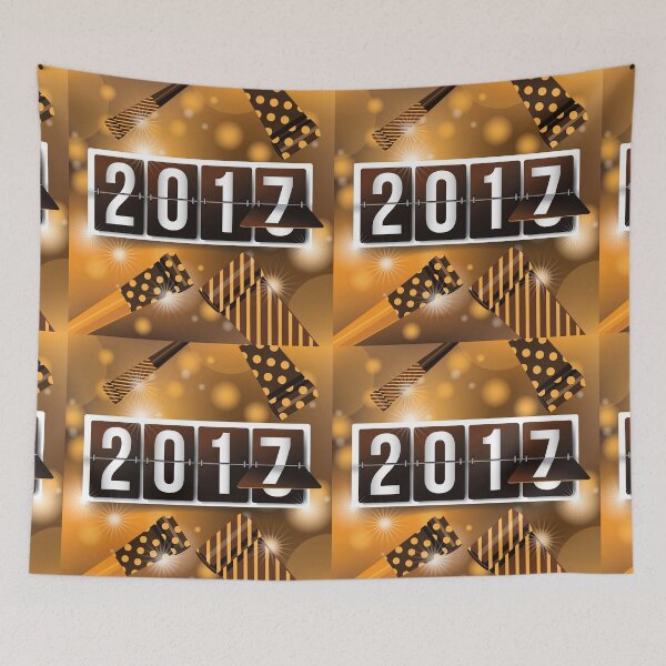 Item preview, 2017 New Year's mechanical flip numbers and party blowers design designed and sold by La Cartoonista.
