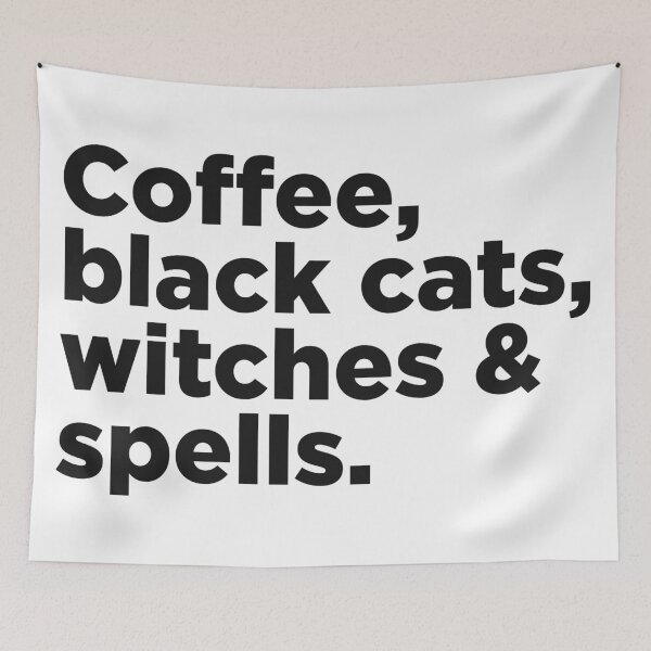 Item preview, Coffee, Black Cats, Witches & Spells. designed and sold by Memefy.